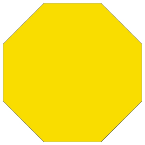 Sign Solutions Usa Diamond Grade Cubed Reflective DG3 .063 12 in. Circle Sheeted Blank YELLOW US06DYE12OCTBLANK - main